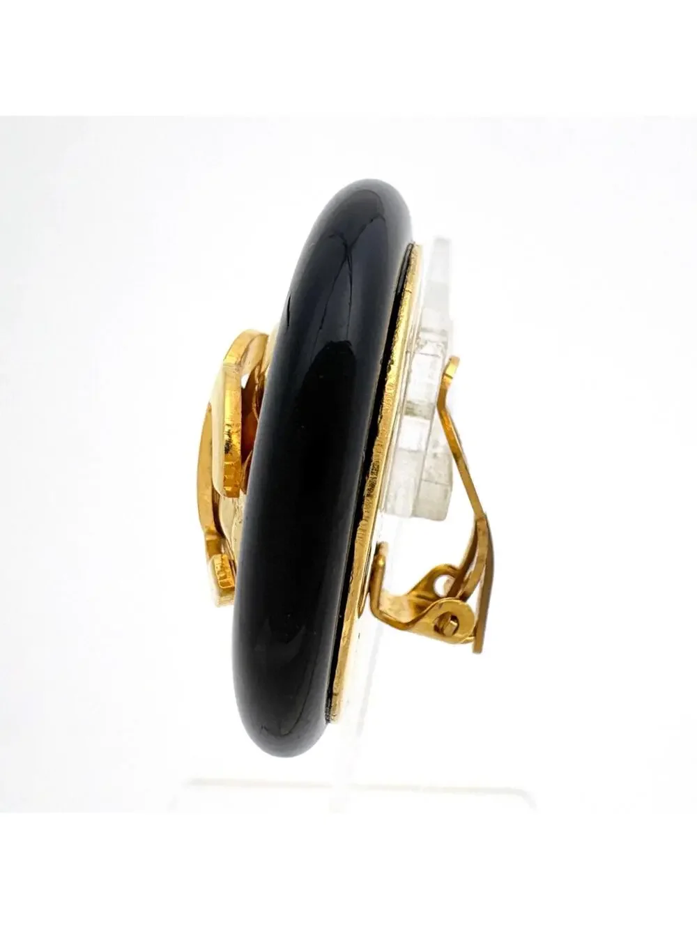 Chanel Cc Logo Round Clip-On Earrings #327519C82B